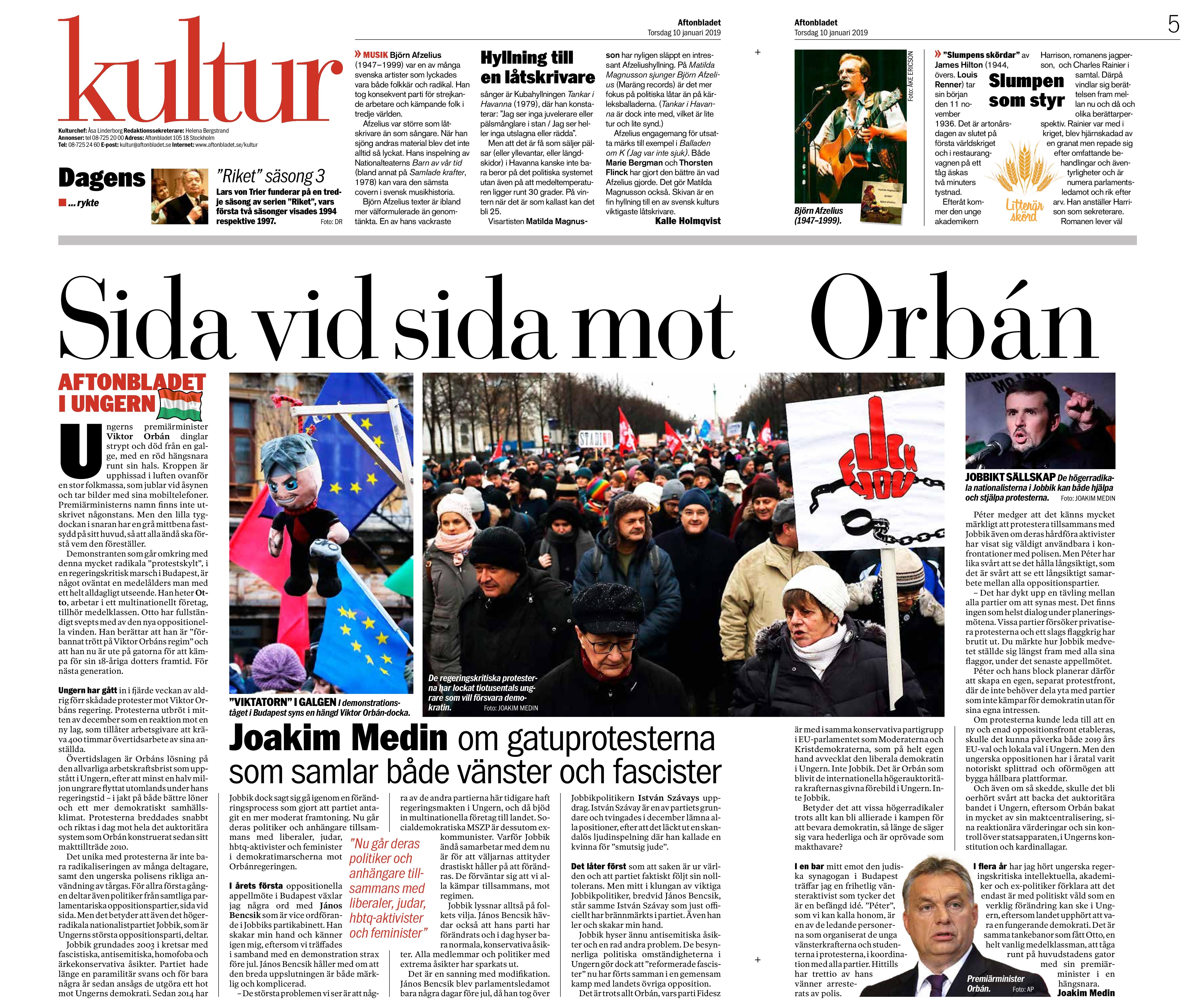 Ungern, Aftonbladet 2019-01-10
