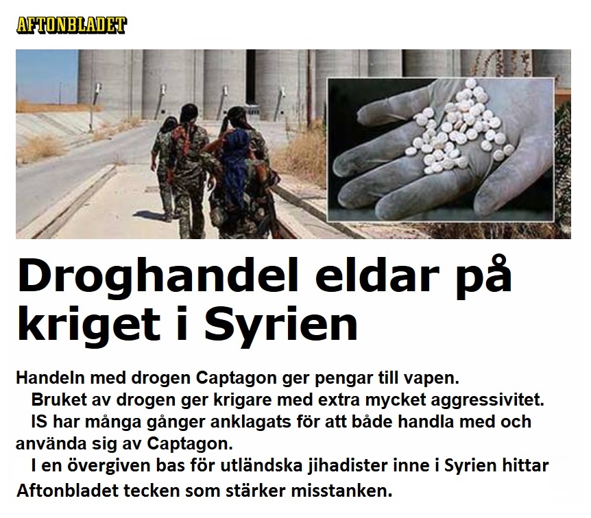 Captagon, Aftonbladet juli 2016